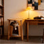 Solid Cherry Wood Cat Hideaway Side Table With Japandi Tray Top Main Product Image