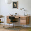 Solid Oak Desk With Drawers And Chrome Tubular Frame Main Product Image