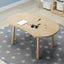 Solid Pine Kids Writing Desk with Matching Chair – Oval Top, Natural Finish
