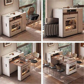 Solid Wood Compact Kitchen Island Table With Storage Main Product Image