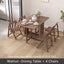 Solid Wood Dining Set - Walnut, 55in Table + 4 Chairs