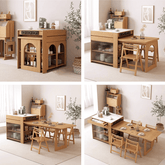 Solid Wood Kitchen Island Table With Expandable Top Main Product Image