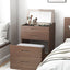 Space-Saving Dressing Table with HD Mirror - Nut-Brown/White Main Product Image