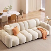 Stylish Three-Seater Sofa with Cloud-Inspired Contours Main Product Image