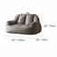 Suede-Look 2-Person Bean Bag Sofa With Ottoman for Small Spaces