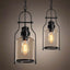 Tarrice Industrial Pendant Light with Clear Glass Jar Shade Main Product Image