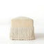 Tassel Sculptural Ottoman Stool in Cream Gray Caramel for Entryway