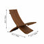 Teak Outdoor Lounge Chairs and Folding Tables with Cushioned Resort Style