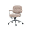 Textured Boucle Office Chair With Polished Aluminum Swivel Base