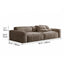 Textured Chenille-Linen Sofa with Block Silhouette and Relaxed Lounge Appeal Dimensions