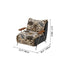 Tiger Print Chair With Embroidered Upholstery and Ash Wood Arms Dimensions
