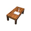Traditional Brown Pine Coffee Table – UV-Resistant Outdoor Wood Table