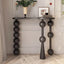 Traditional Walnut Console Table with Turned Leg Base and Organic Top