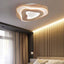 Unique Oak Wood Flush Mount Ceiling Light with Acrylic Diffuser Main Product Image