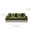 Velvet Fringe Chair-Inspired Sofa with Solid Wood Frame, Vintage Green Dimensions