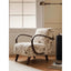 Vintage Floral Accent Chair with Walnut Wood Arms for Reading Nooks Main Product Image