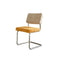 Vintage Stainless Steel Dining Chair Series, Chenille Cantilever Seating for Kitchen, Vanity and Study