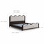 Vintage Wave Vanity Bed in Ash Wood with Plush Boucle Upholstery