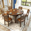 Walnut 7-Piece Dining Set With Convertible Table