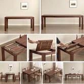Walnut Extendable Dining Table With Hidden Leaf, 63"-87" Main Product Image