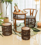 Walnut Outdoor Wooden Furniture Set With Cushions Main Product Image