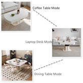 White Multifunctional Liftable Coffee Table Main Product Image