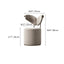 Wingback Ivory Vanity Stool with Hidden Casters and Sculptural Base Dimensions