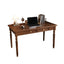Wood Writing Desk with Drawer and Chair Set in Walnut Finish
