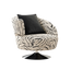 Zebra Jacquard Swivel Lounge Armchair with Sculpted Curved Back