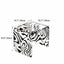 Zebra Print Acrylic Stool With Sculptural Curves Dimensions