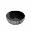 Zebra Veneer Coffee Table Set with Black Glass Tiered Nesting Design
