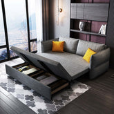 78.7 inch Cotton&Linen Upholstered Convertible Sofa Full Sleeper Sofa with Storage in Modern Design