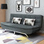 Linen Futon 2Function Sleeper Sofa Bed with Cushions for Comfortable Relaxation
