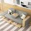 80.7 Gray Modern Full Sleeper Convertible Sofa with Storage