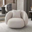 Ivory Gwyneth modern accent chair with bouclé sherpa upholstery for stylish lounge seating