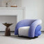 Blue and black gradient boucle sherpa accent chair with cozy lounge sofa design main product image