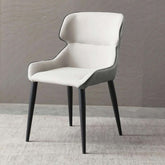Modern gray dining chair upholstered side chair with PU leather set of 2