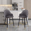Deep Gray Velvet Counter Height Bar Stool with Footrest front view set of 2
