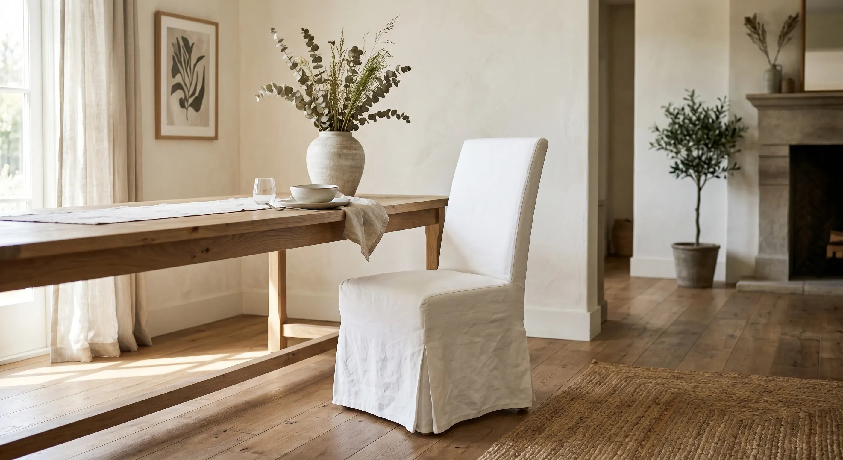 The Perfect Slipcovered Dining Room Chairs