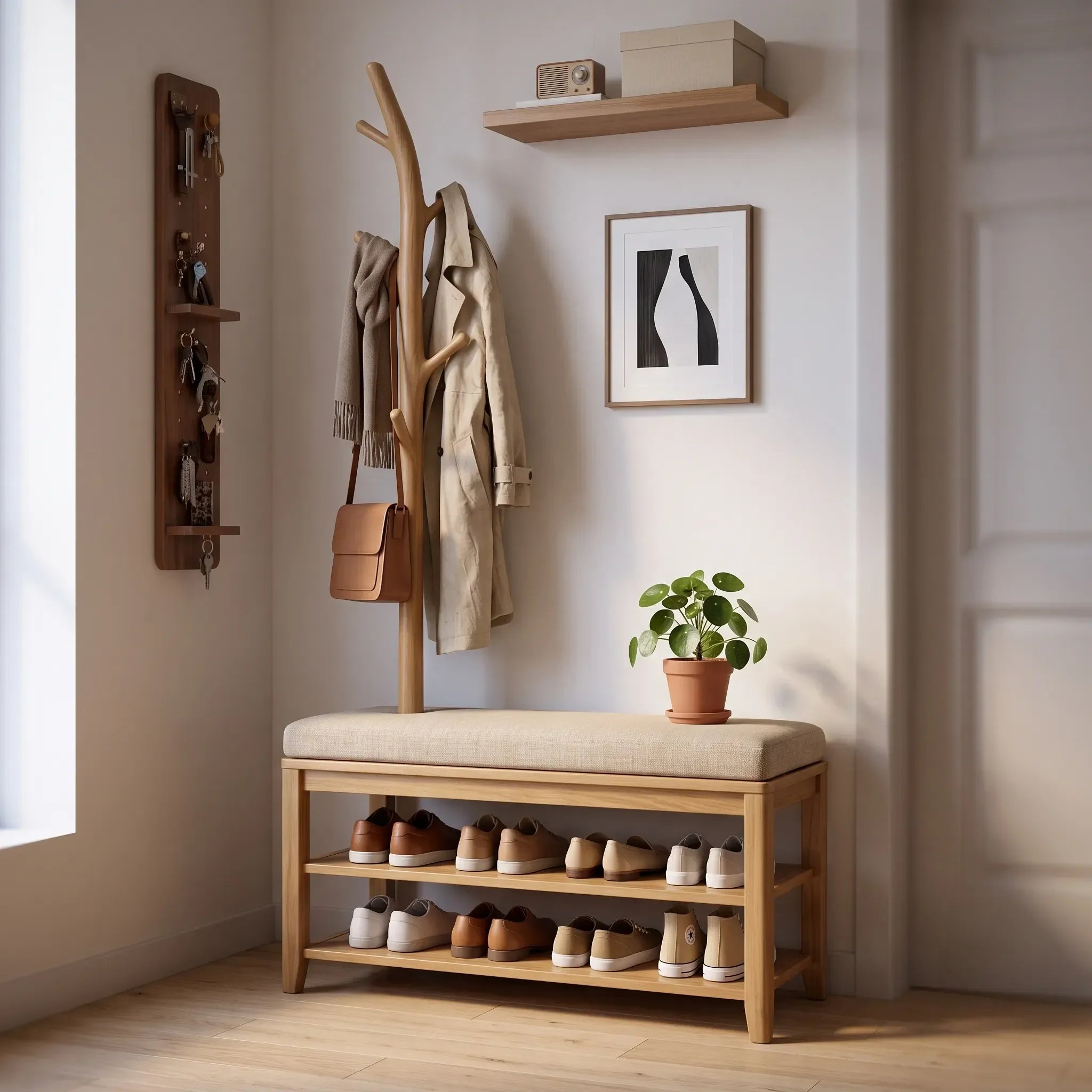 How to Choose a Wood Entrance Bench: Types, Storage & Hooks