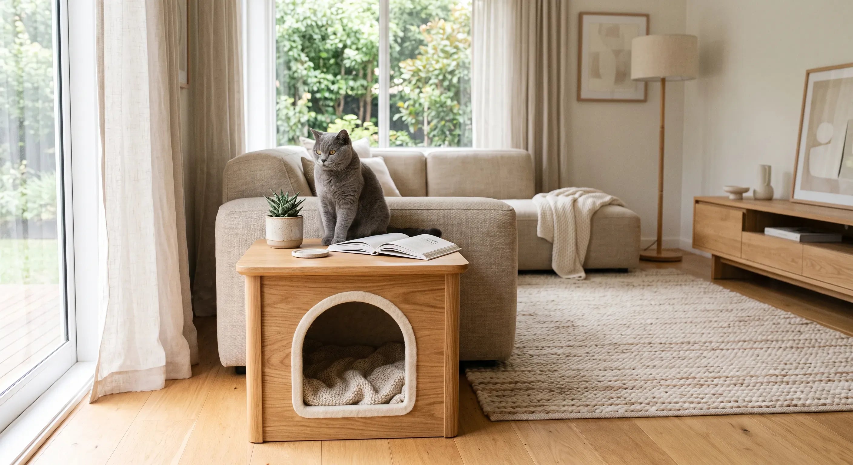 How to Choose Pet-Friendly Furniture: Cat Houses, Litter Cabinets & Styling