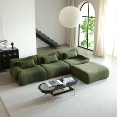 Modern Teddy Velvet Upholstered Sectional Sofa Modular Sofa