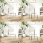 Transparent acrylic dining chair with modern design, perfect for living room and kitchen seating