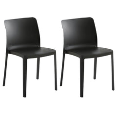 Scandinavian Plastic & Acrylic Kitchen & Dining Chair with Low Back Dining Chairs