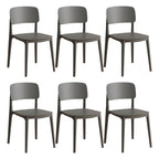 Scandinavian style stackable plastic and acrylic side chair for kitchen and dining