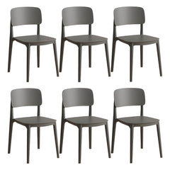 Scandinavian Style Stackable Plastic & Acrylic Side Chair for Kitchen & Dining Dining Chairs