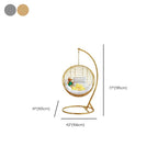 Silver and Aurous stainless alloy porch swing with stand, cushions, and chain for outdoor comfort