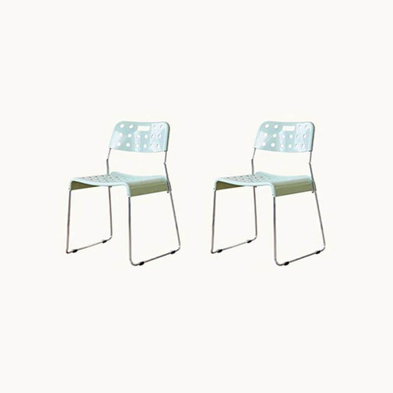 Stackable plastic and acrylic side chair for modern garden and dining use