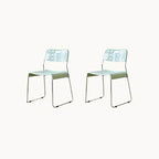 Stackable plastic and acrylic side chair for modern garden and dining use