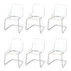 Scandinavian style low back side chair made of plastic and acrylic, ideal for kitchen and dining areas
